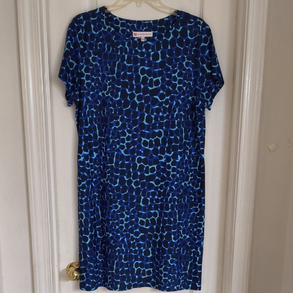 Jude Connally Blue & Teal Spotted Print Dress
